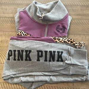 Victorias Secret PINK Quarter Zip sweatshirt and sweatpants